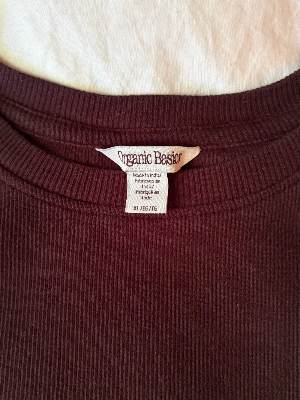 Organic Basics Core Rib Tee, XL - Picture 2 of 2